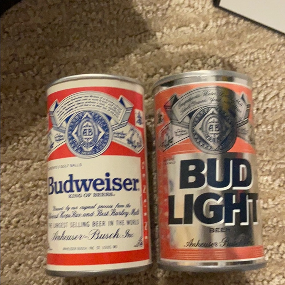 Vintage Budweiser and bud light golf balls